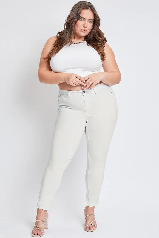 Women's Plus Hyperstretch  Forever Color Pants, Vanilla Cream Wide-Legged Palazzos