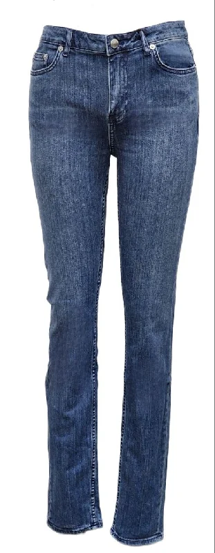 BLK DNM Women's Lott Blue Cotton High Rise Slim Fit Skinny Jeans NWT Trendy Acid Wash Skinny Jeans