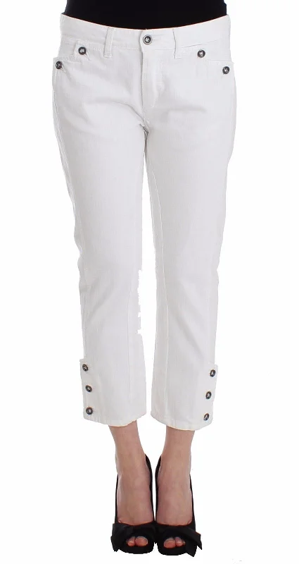 Ermanno Scervino  Cropped Jeans blue Pants Branded Women's Capri Casual Skinny Fit Jeans