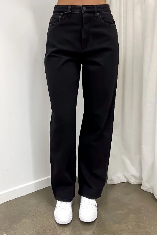 High Baggy Jean Homme Black Chic Faded Blue Jeans