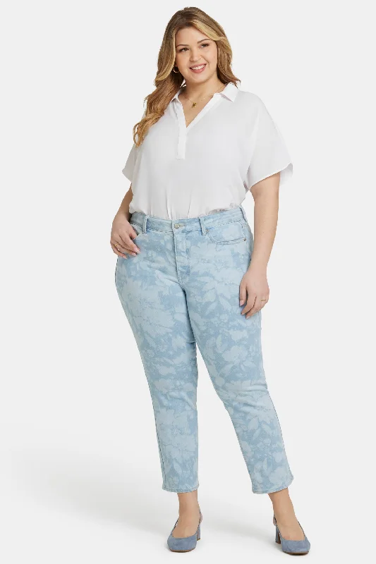 Marilyn Straight Ankle Jeans In Plus Size - Marian Annabella Stylish Cargo Style Jeans