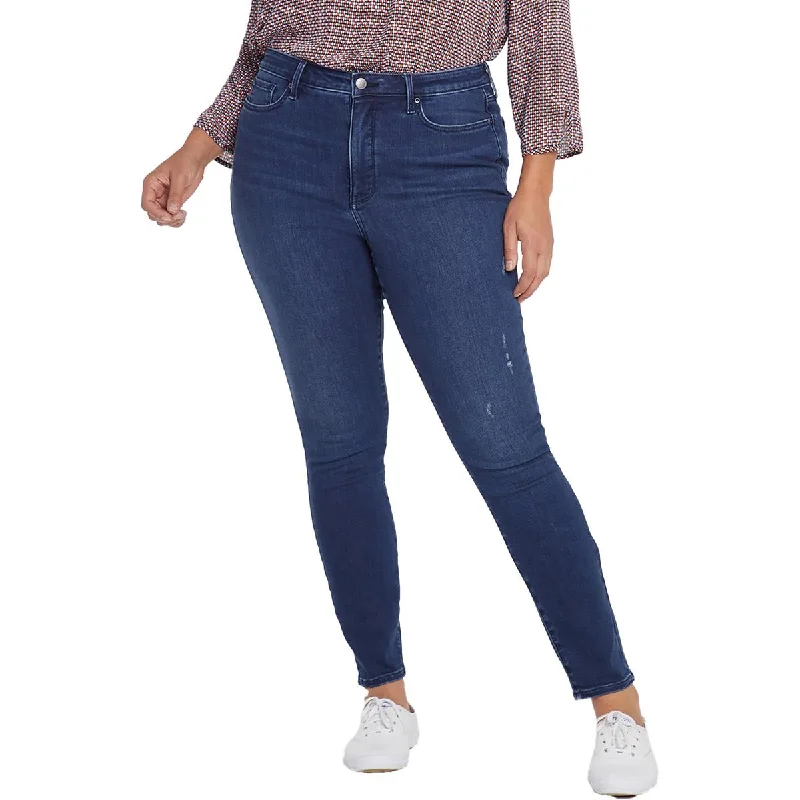 NYDJ Womens Plus Ami High-Rise Dark Wash Skinny Jeans Casual Light Wash Jeans