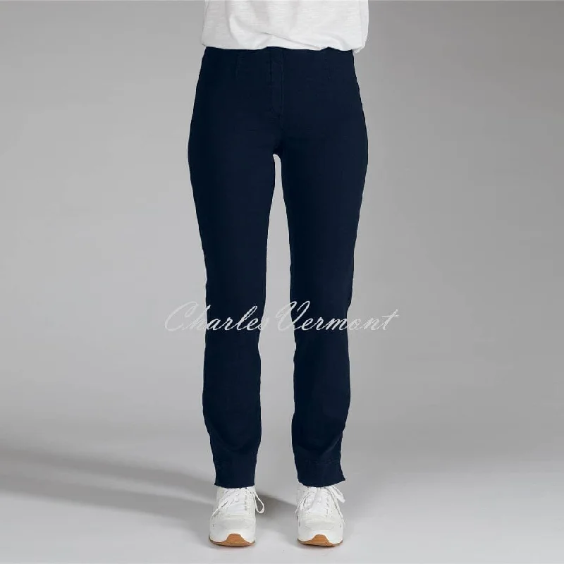 Robell Marie Jean 51639-5448-69 (Navy Denim) - SHORTER LENGTH 29" Trendy Colored Denim Jeans