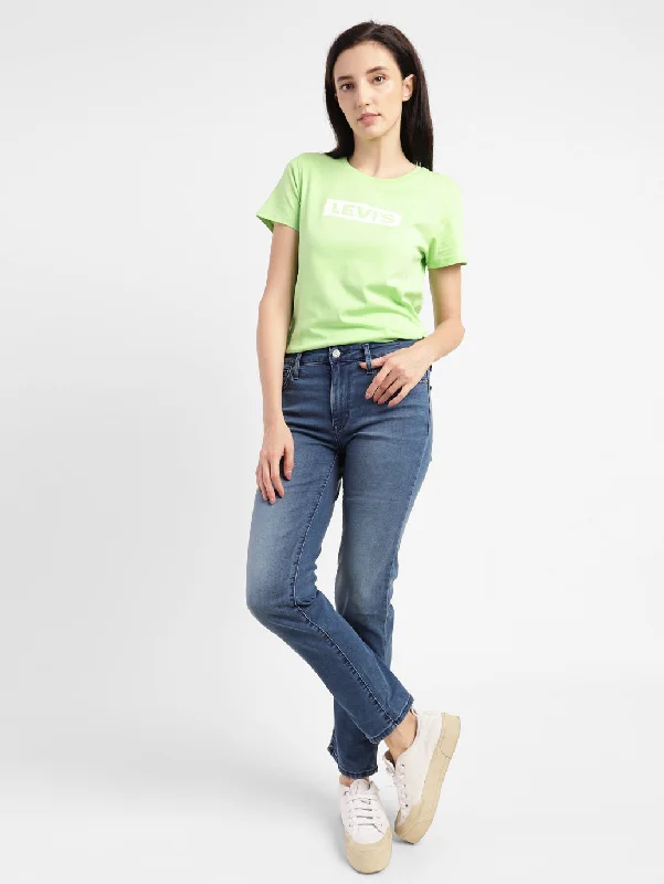 Women's Straight Fit Jeans Trendy Vintage Denim Jeans