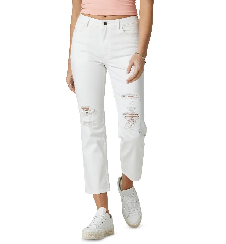 Wrangler Womens Distressed Cropped Jeans Fashionable Raw Hemmed Jeans