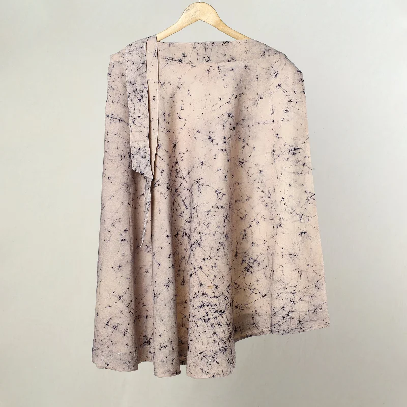 Beige - Hand Batik Printed Cotton Wrap Around Skirt 20 corduroy skirt cozy