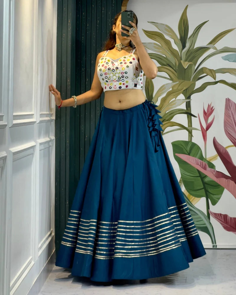 Charming Blue Color Printed Rayon Cotton Skirt For Women cashmere skirt soft