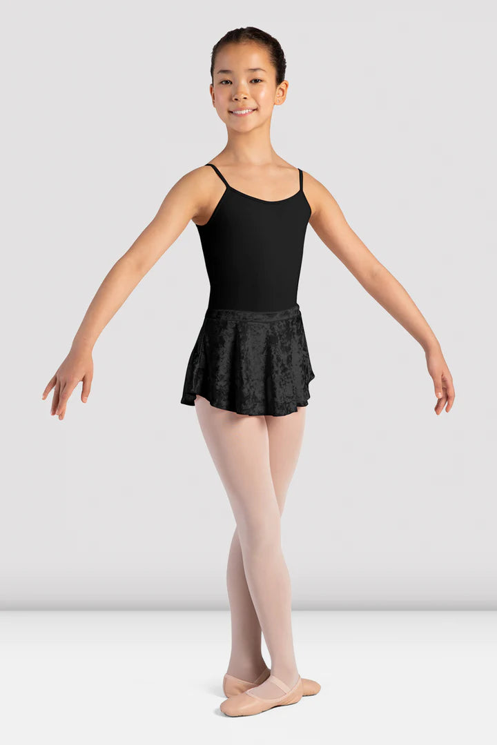 CR1011 - Girls Angel Velvet Pull On Skirt (Black) - Select Size a-line skirt cut
