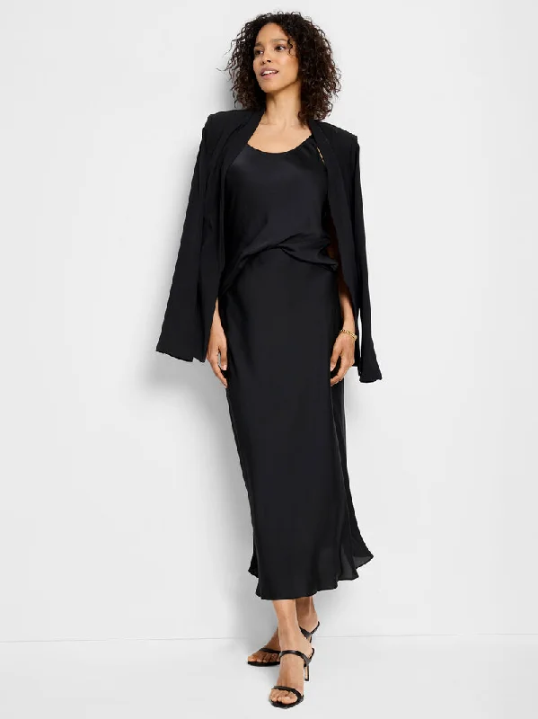 SOCIAL EDIT CREPE SLIP SKIRT corduroy skirt cozy
